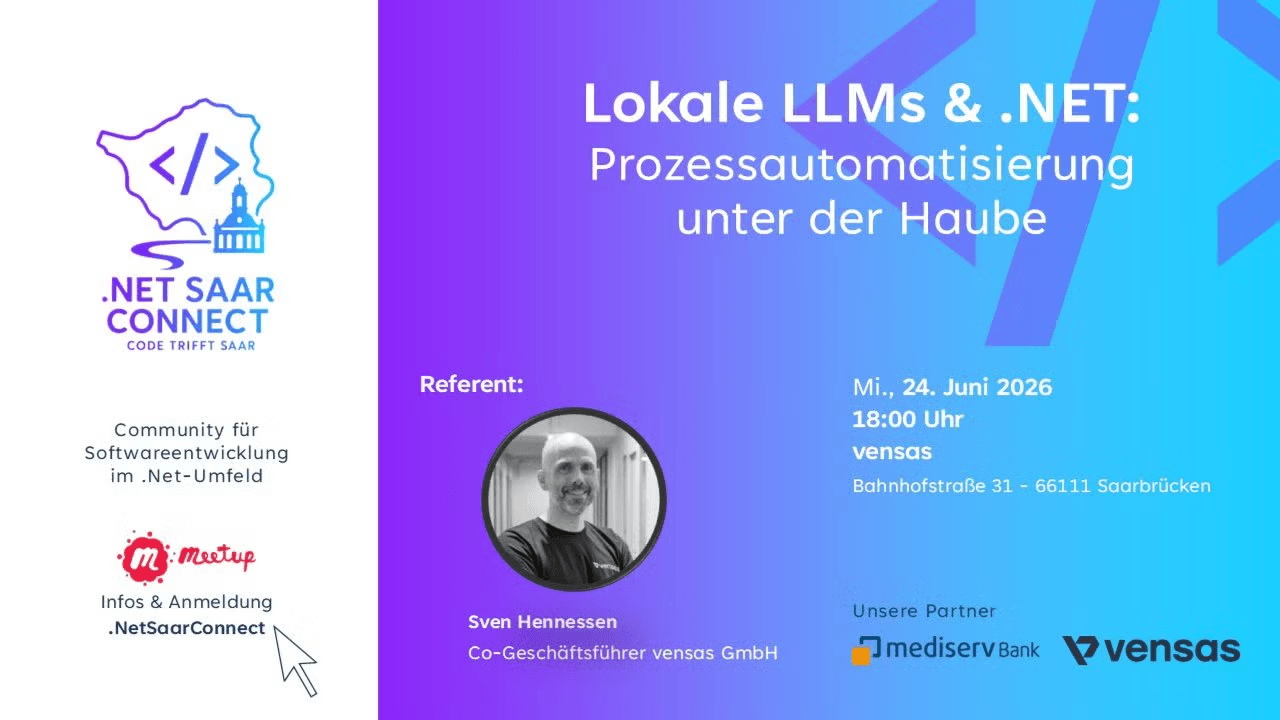 Lokale LLMs & .NET: Prozessautomatisierung unter der Haube Lokale LLMs & .NET: Prozessautomatisierung unter der Haube